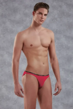 Doreanse 1395 Men's Micro Bikini Briefs in Red - Front View | Buy Online at Cheeky Craic