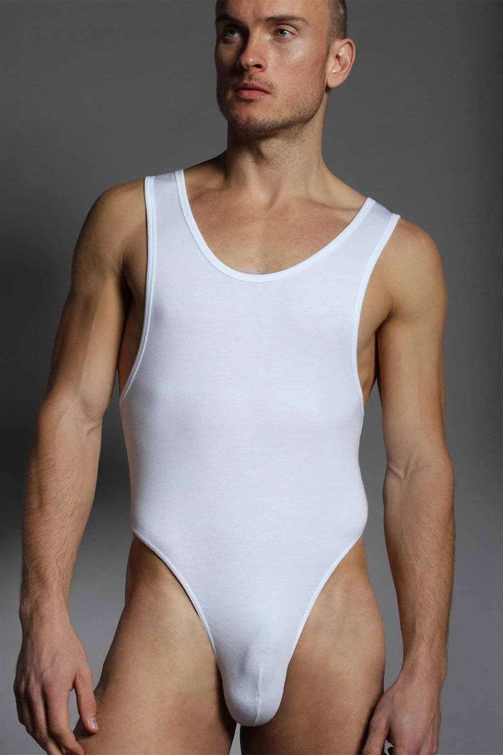 Doreanse 5003 Thong Bodysuit in White - Front View | Buy Online at Cheeky Craic