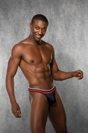 Doreanse 1218 Metro Thong in Navy - Front View | Buy Online at Cheeky Craic